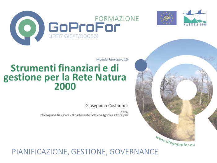 Strumenti finanziari e strumenti di gestione per rete natura 2000